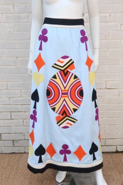 Rizkallah per Malcom Starr Attribuito Carte da Gioco Maxi Gonna, C.C. 1970