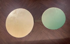 Rizo Getsumei Coffee Table in Artisanal Glass and Metal