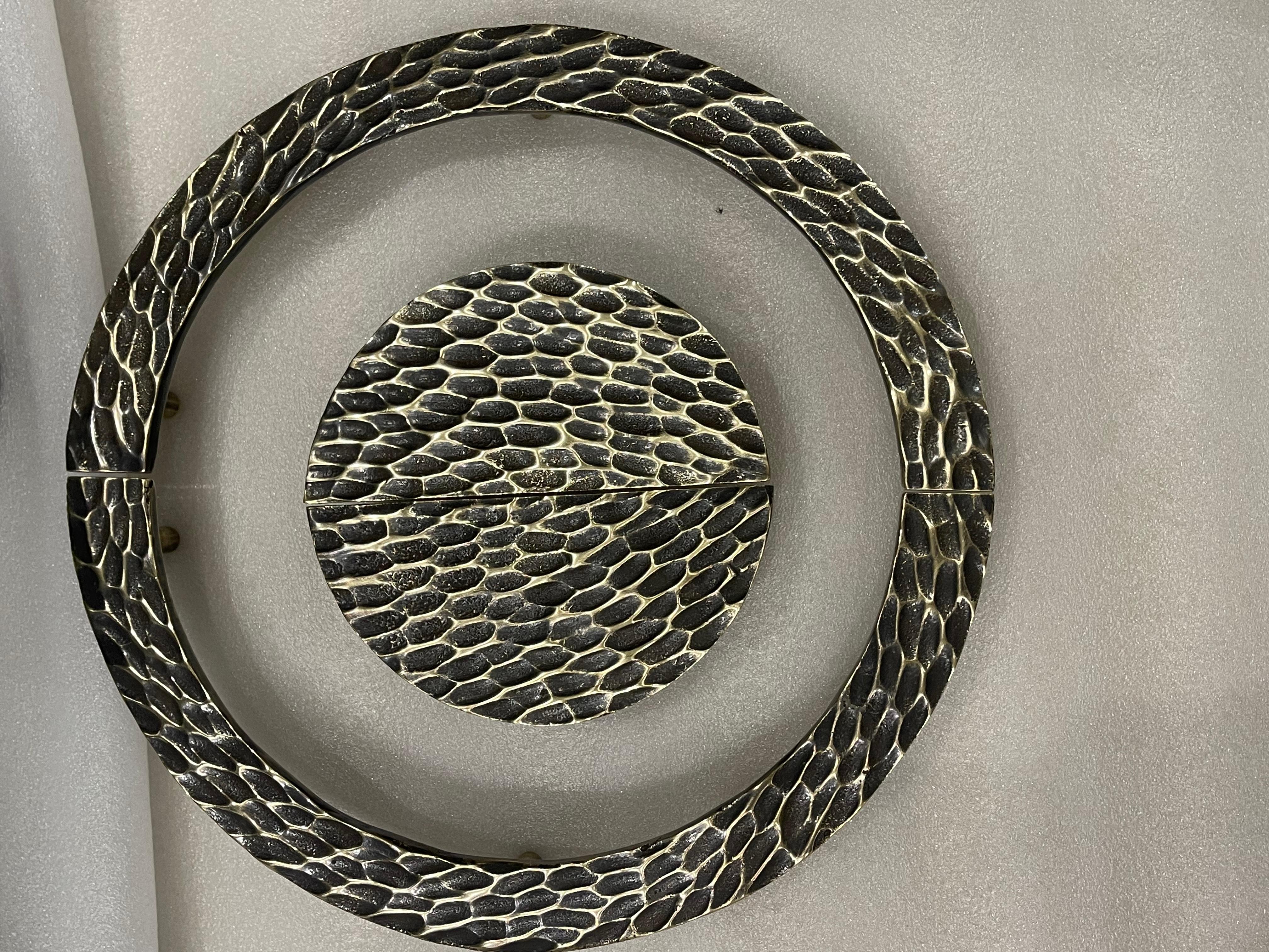 Set di maniglie per porte Hive di RIZO in ottone invecchiato in vendita 1