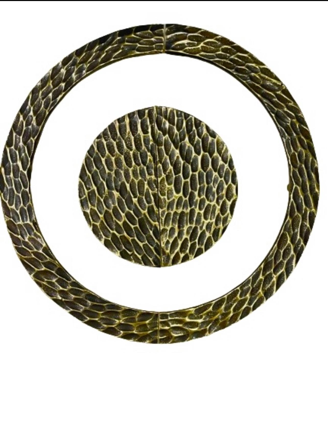 Set di maniglie per porte Hive di RIZO in ottone invecchiato in vendita 3