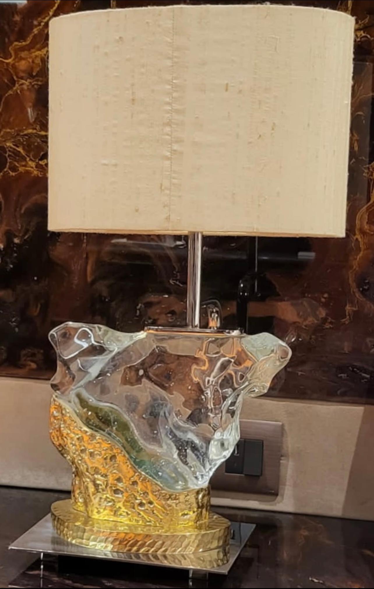Rizo Mixed Media Pacco Couture Table Lamp In New Condition For Sale In Mumbai, IN