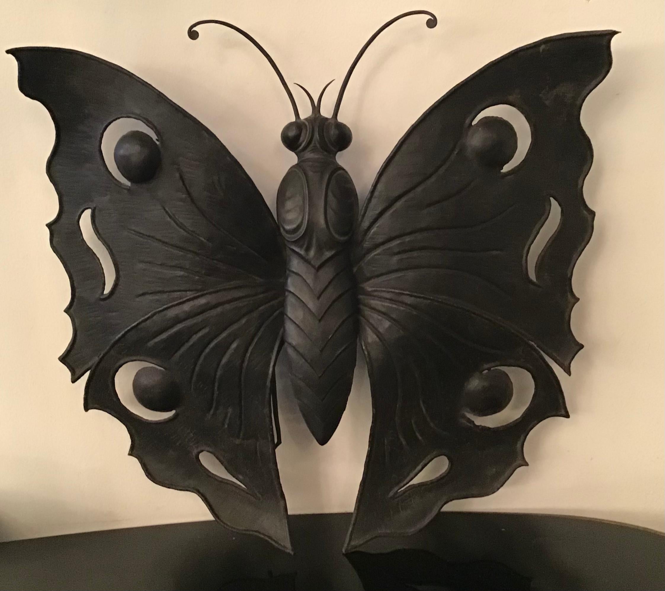 Rizzarda Wrought Iron Butterfly 1940 Italy In Excellent Condition In Milano, IT