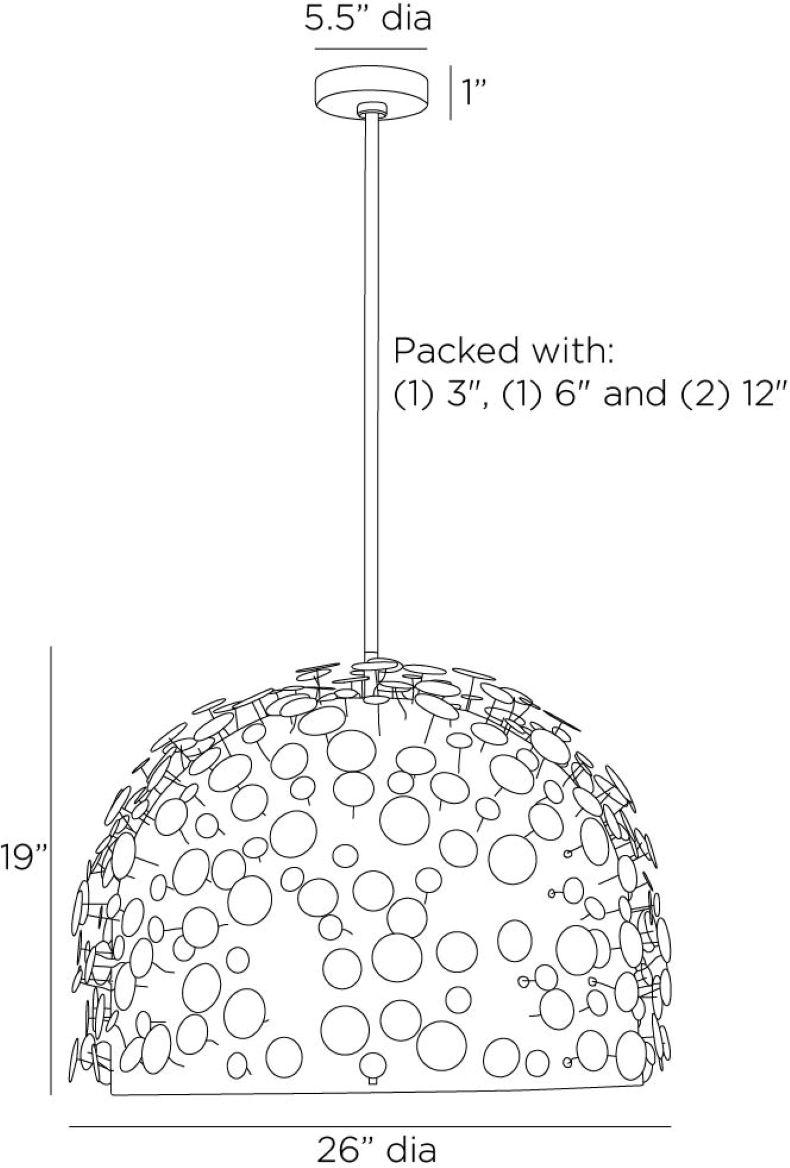 Colgante Rizzo DMI16 - cúpula de hierro quemado a mano en venta 5