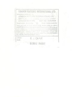 Debbie Harry (Blondie) on Stage Vintage Original Photograph