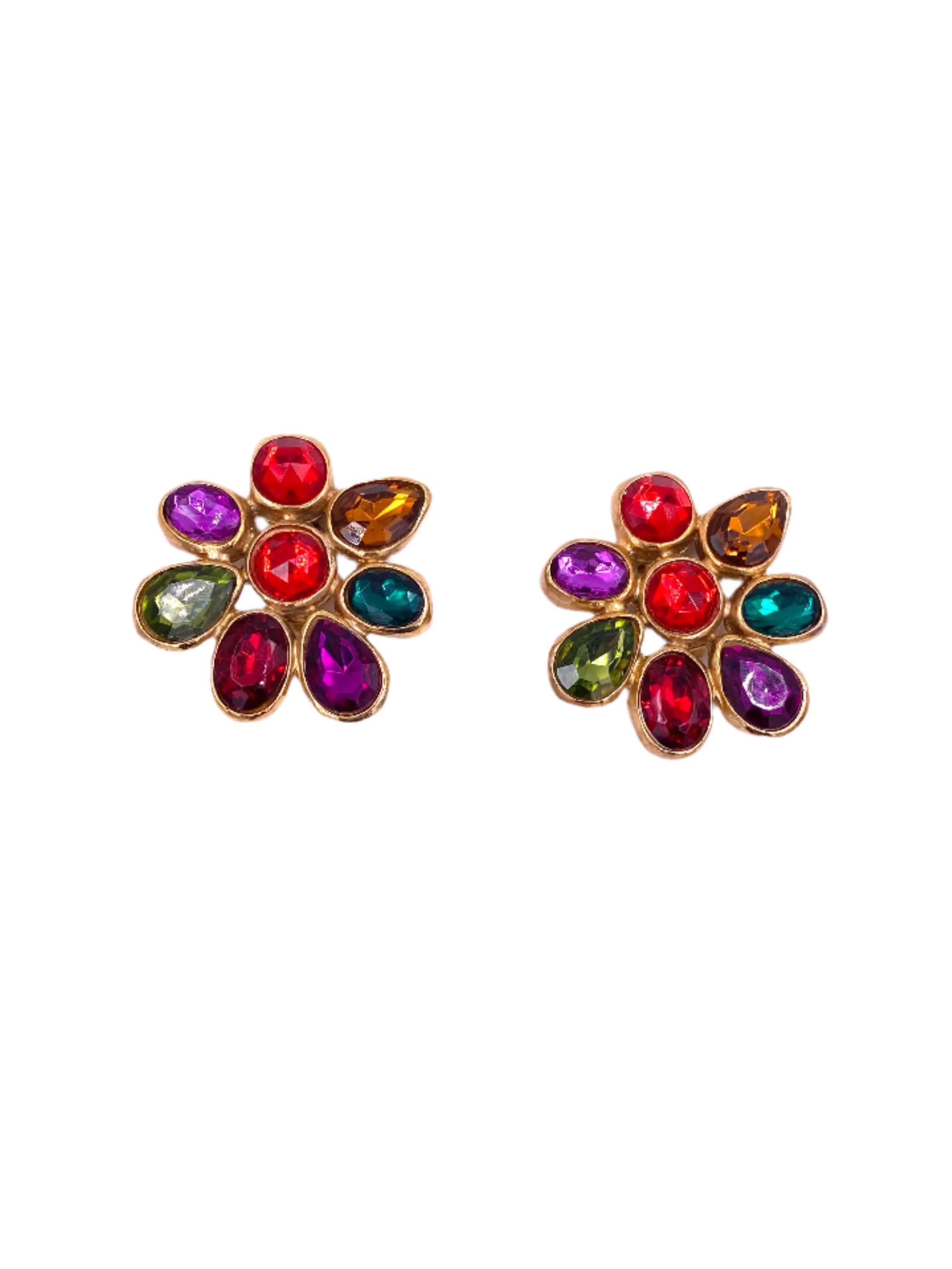 Women's RJ Graziano Colorful Stone Clip earrings For Sale