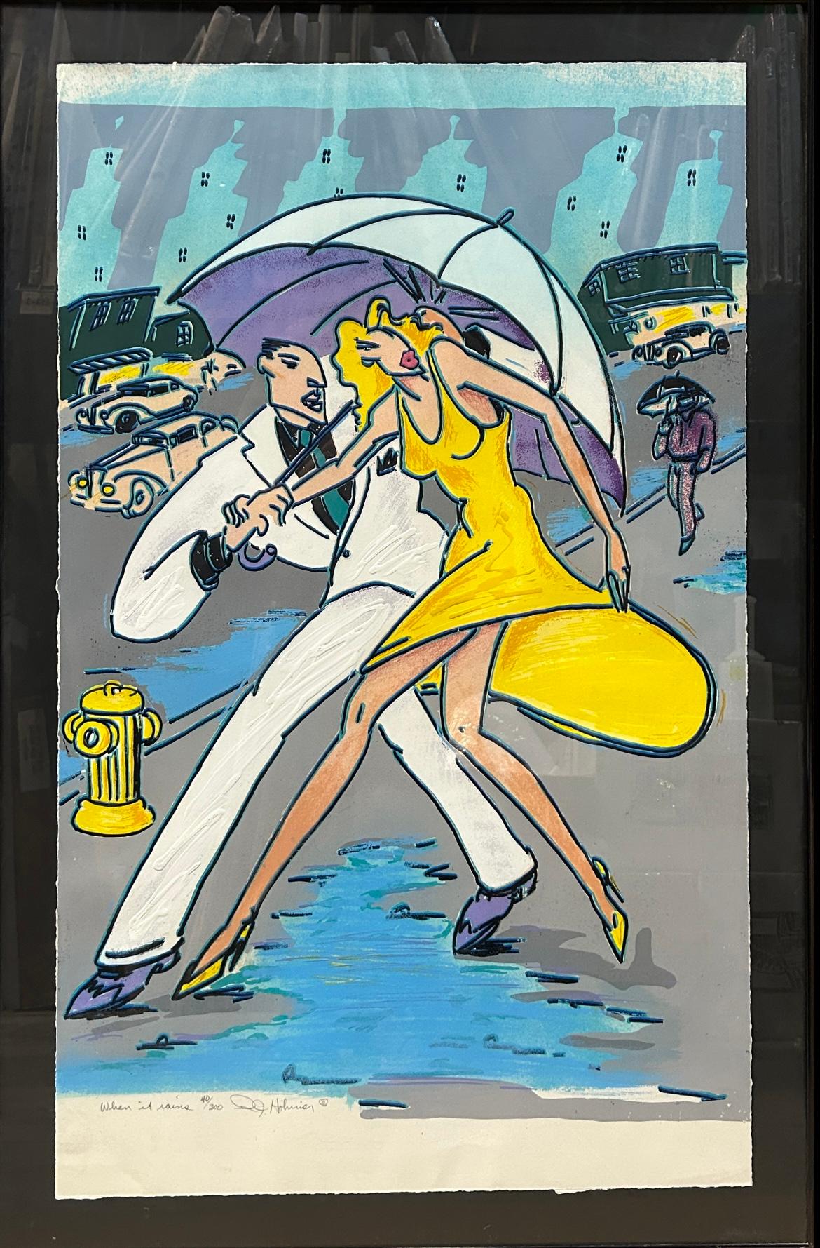 R.J Hohimer Figurative Print - When it Rains