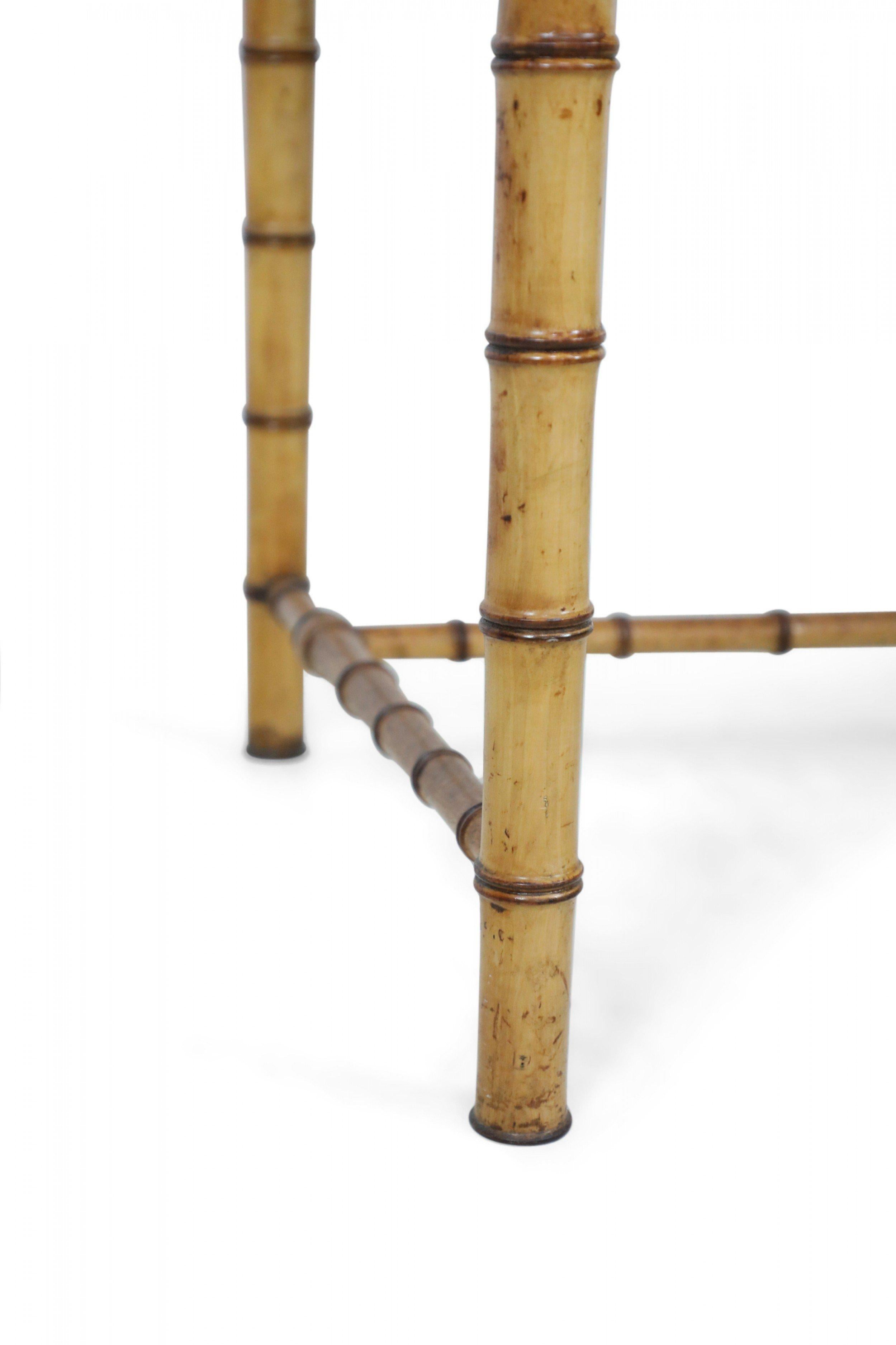 R.J. Horner Aesthetic Movement Faux Bamboo Birdseye Maple Writing Desk For Sale 7