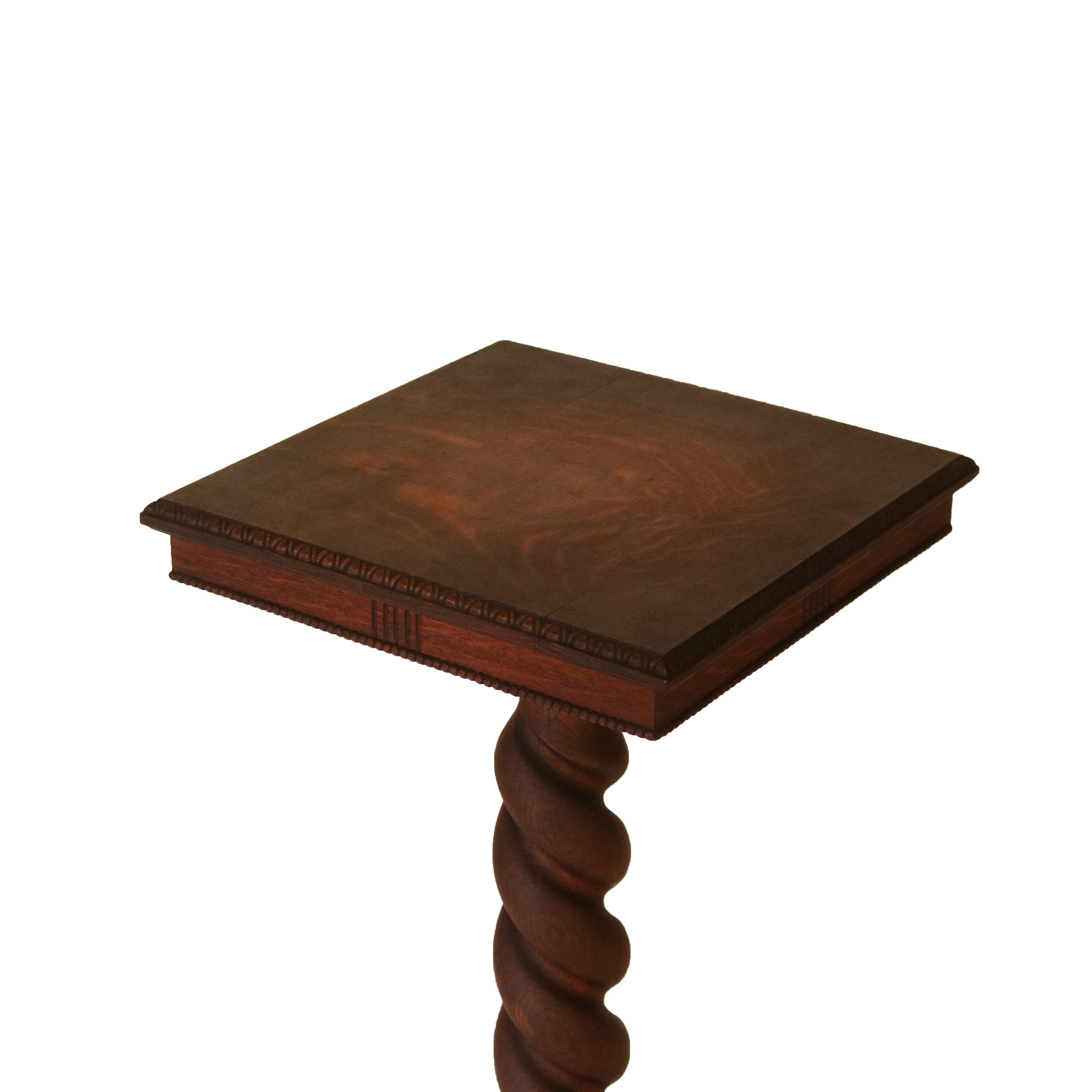 ***Reduced In-House Delivery Rates - Click on “Ask Seller” to Request a Quote***

RJ Horner Arts and Crafts Oak Barley Twist Sculpture/Plant Pedestal C1920

Measures - 30.5