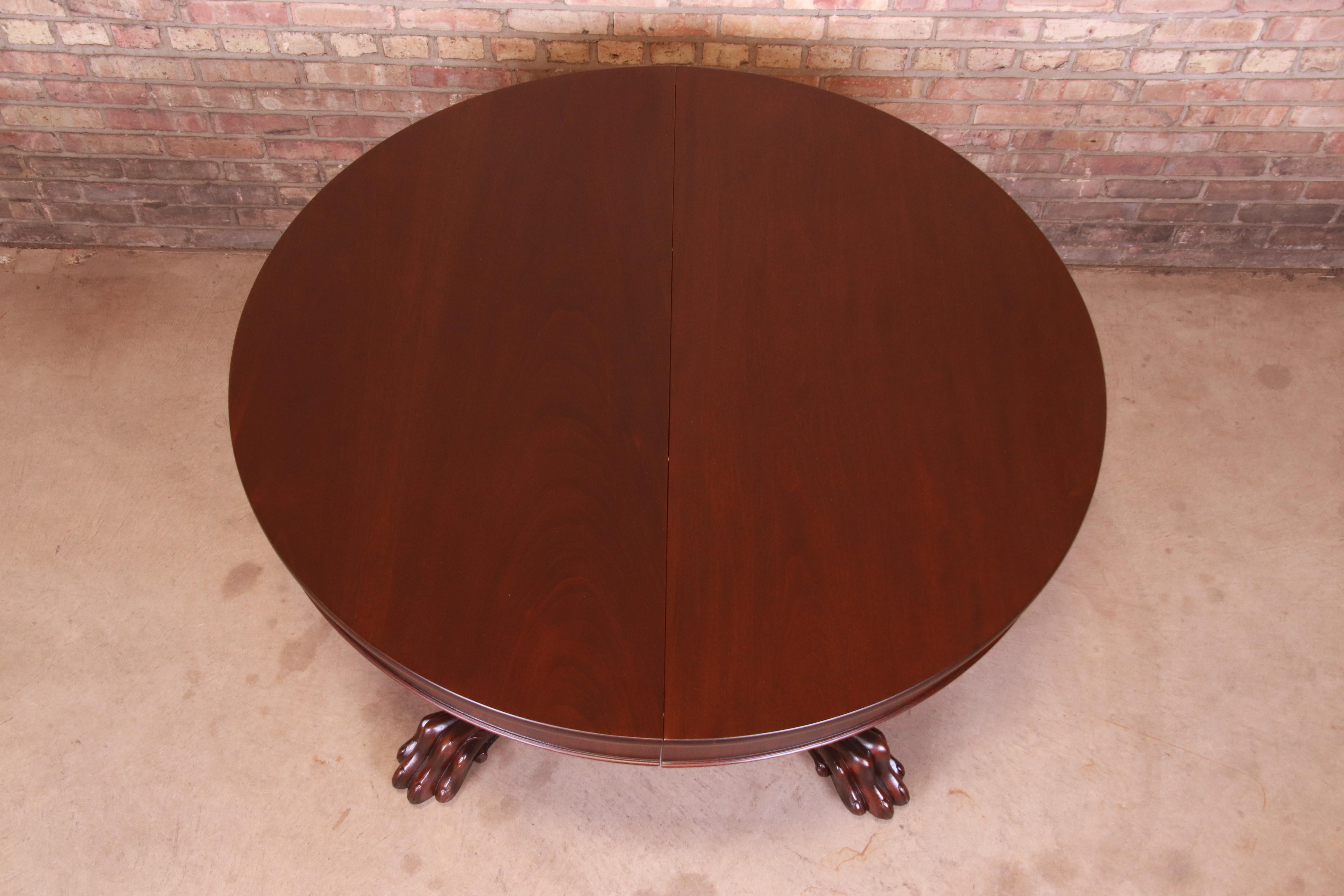 19th Century R.J. Horner Attributed Antique Ornate Carved Mahogany Extension Dining Table