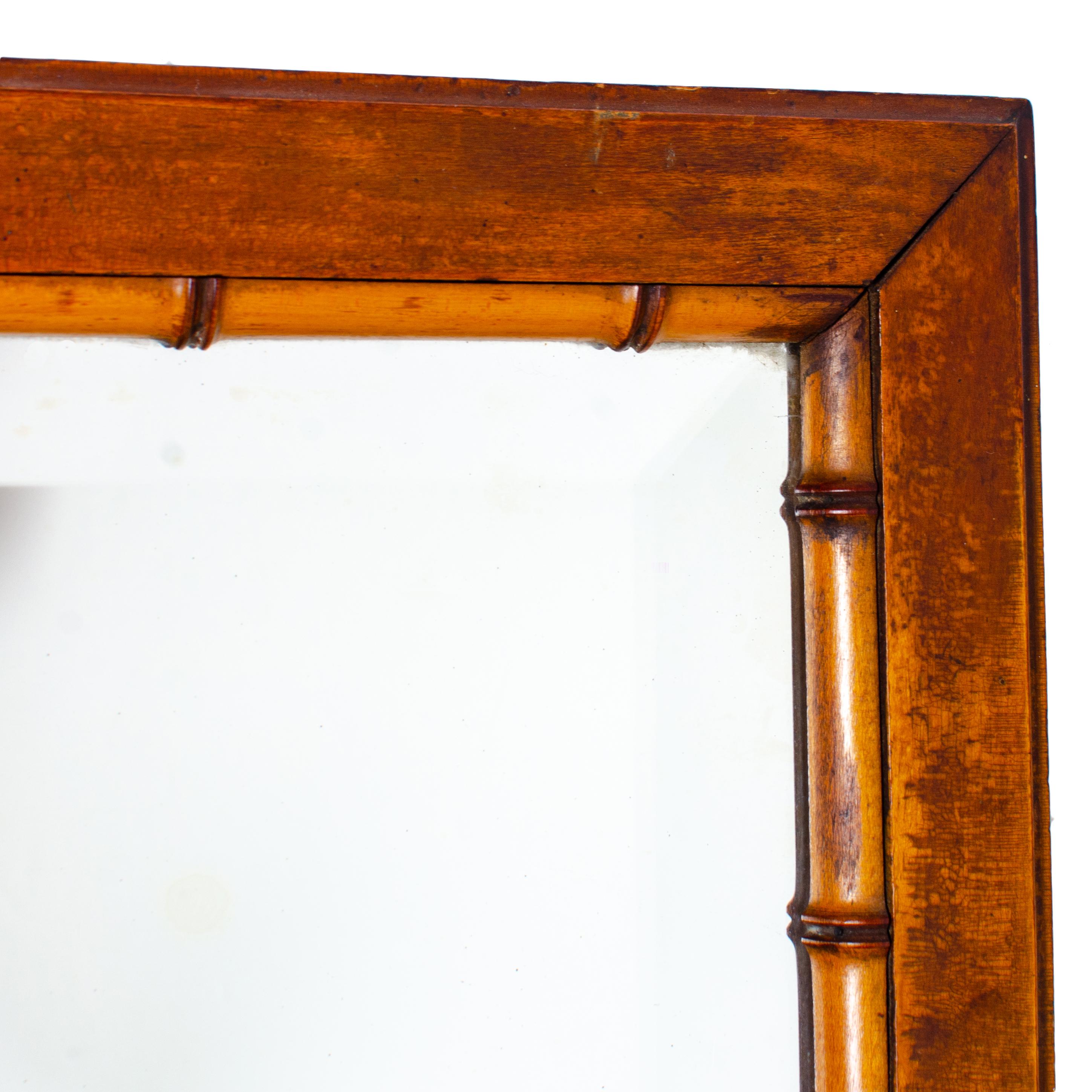 Late Victorian R.J. Horner Faux Bamboo Mirror For Sale