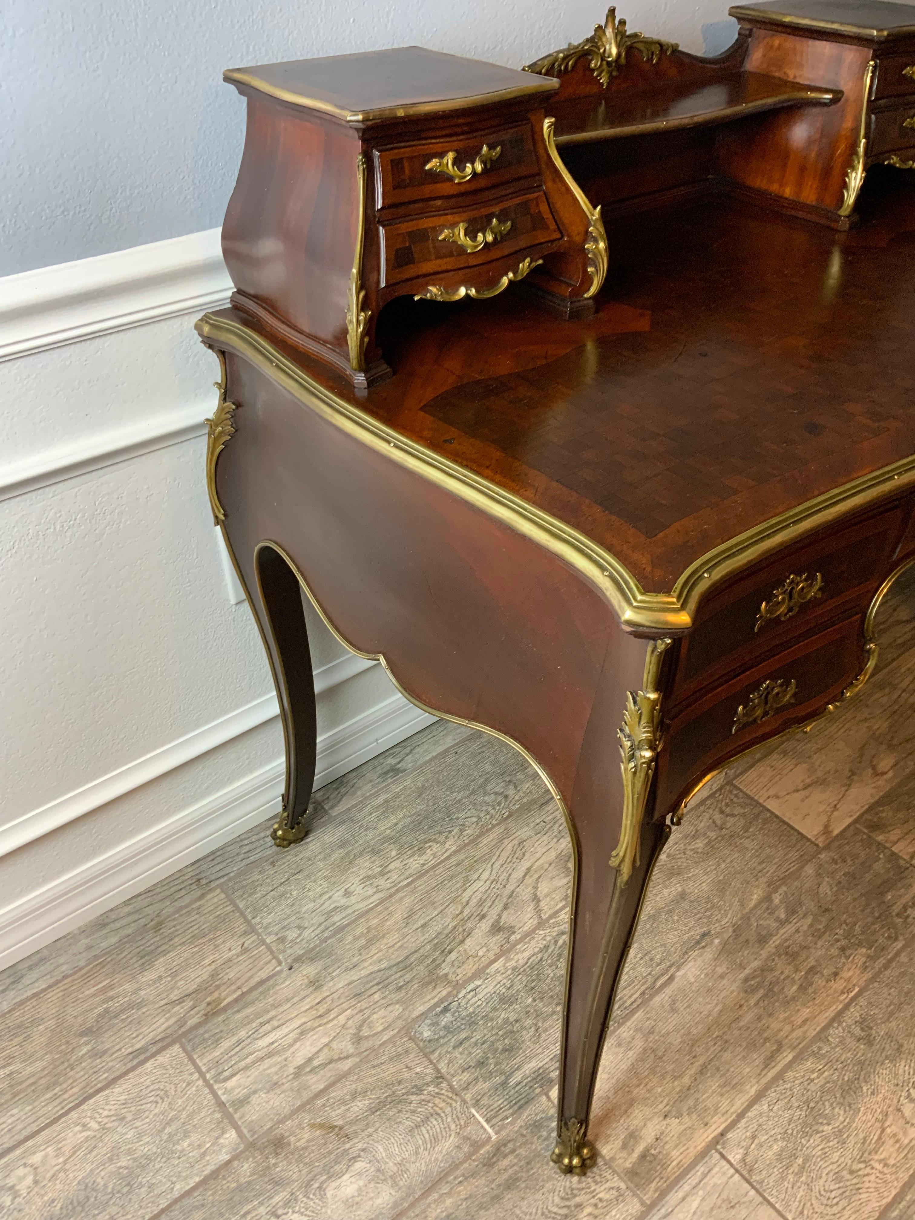 R.J. Horner Louis XV1 Style Parquetry Desk 4