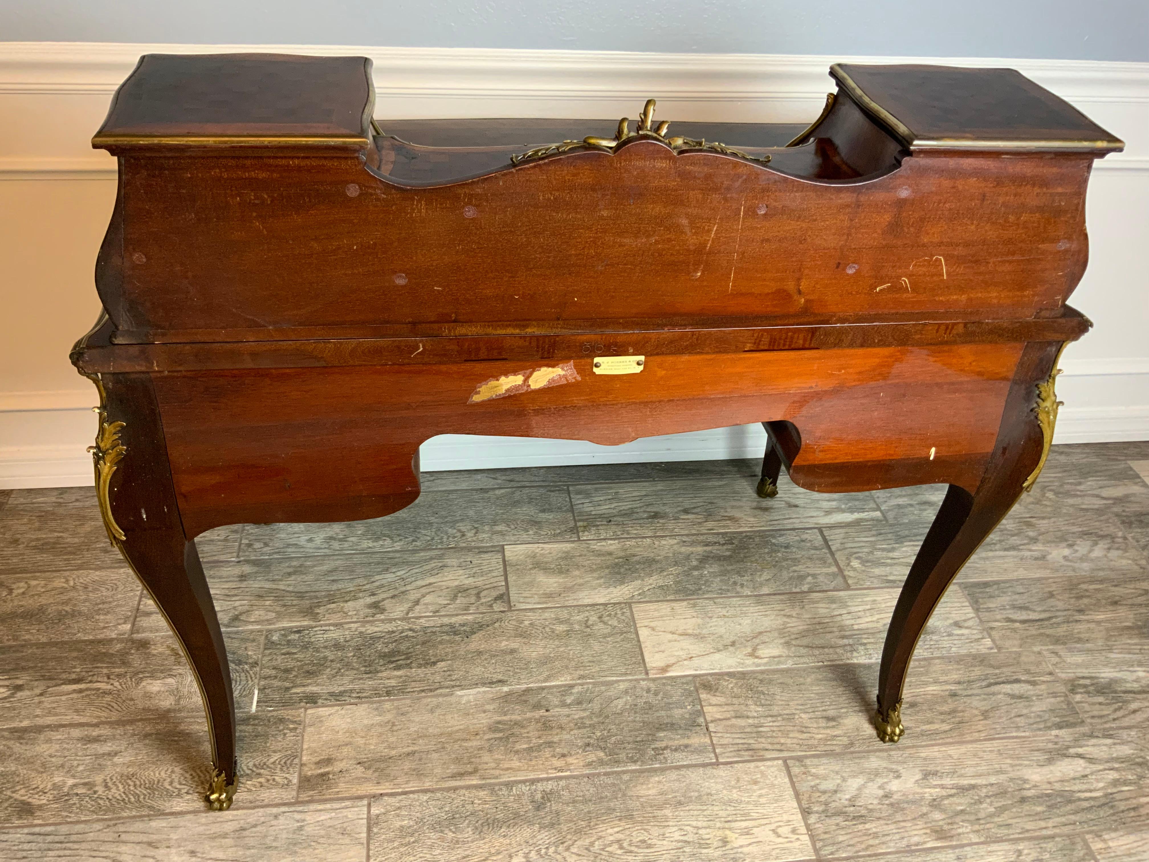 R.J. Horner Louis XV1 Style Parquetry Desk 7