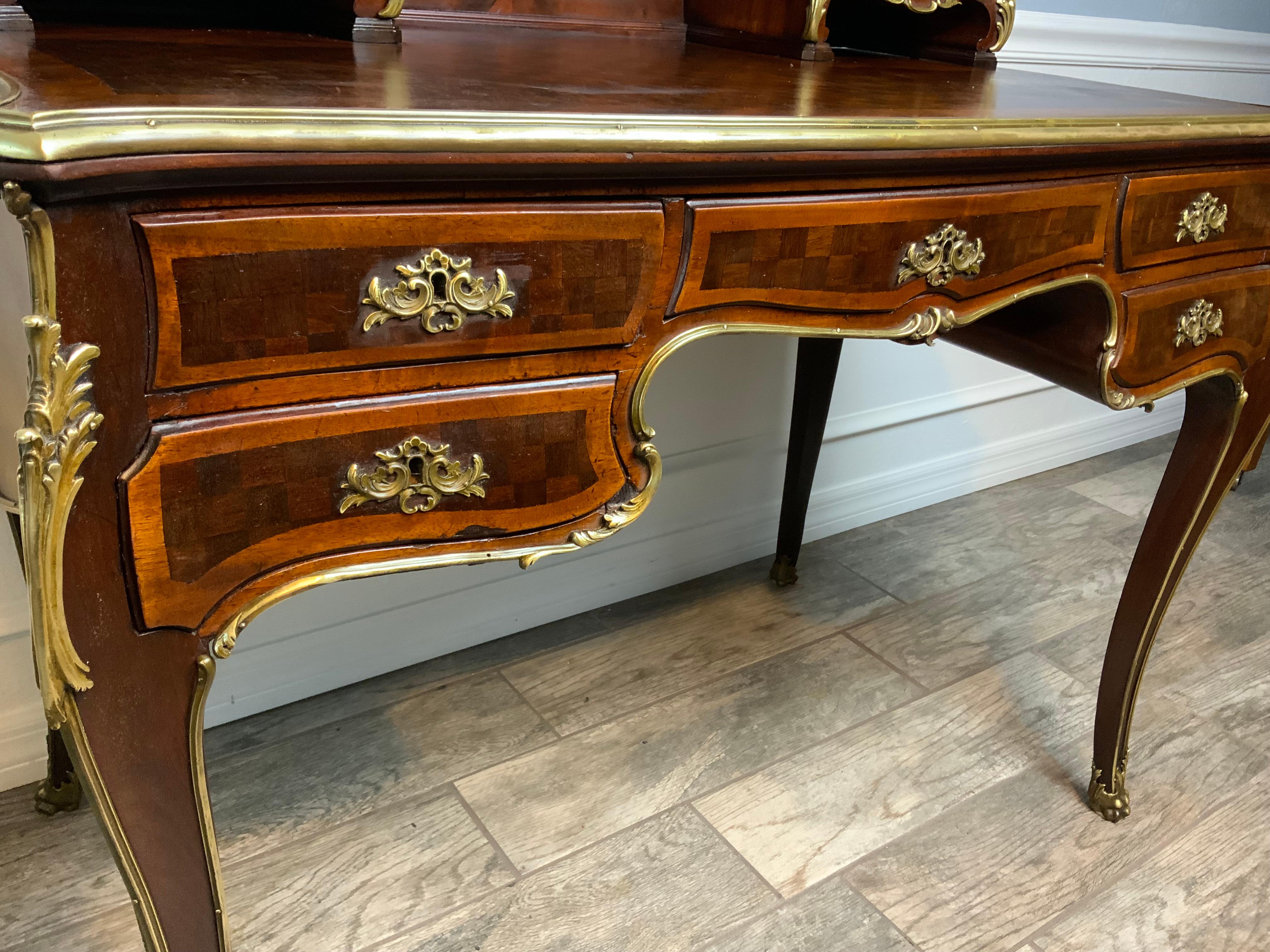 R.J. Horner Louis XV1 Style Parquetry Desk 9