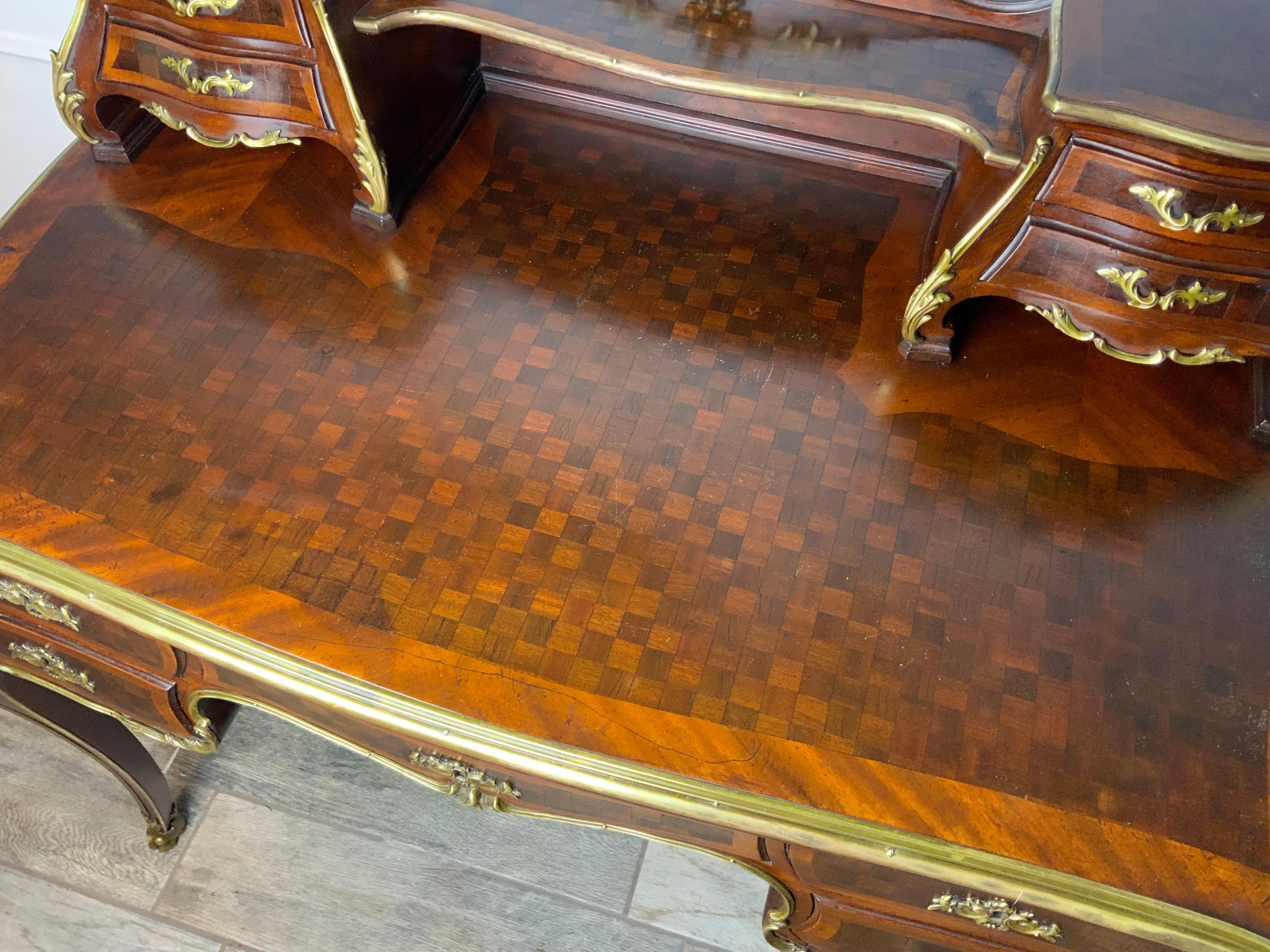 American R.J. Horner Louis XV1 Style Parquetry Desk