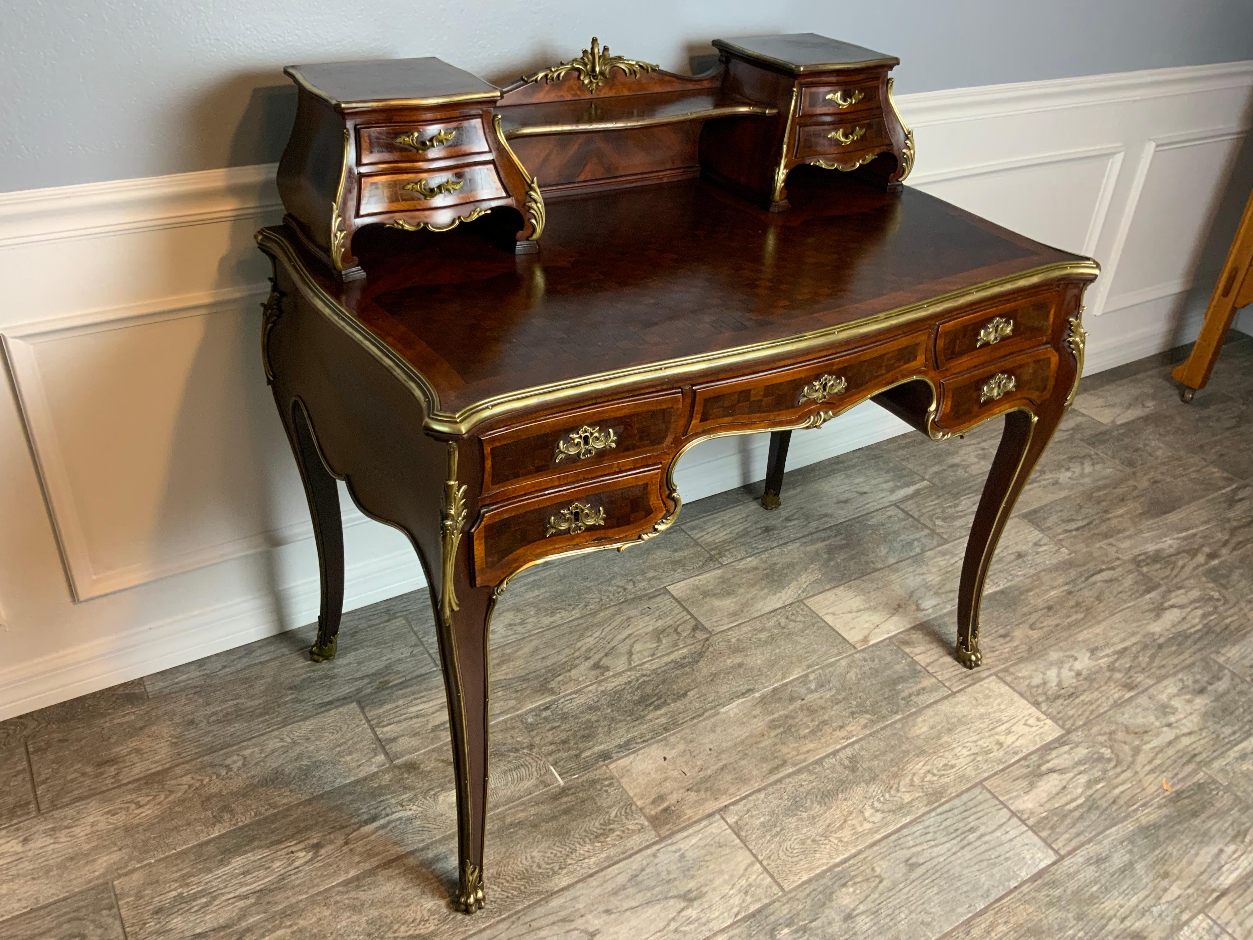 R.J. Horner Louis XV1 Style Parquetry Desk 2