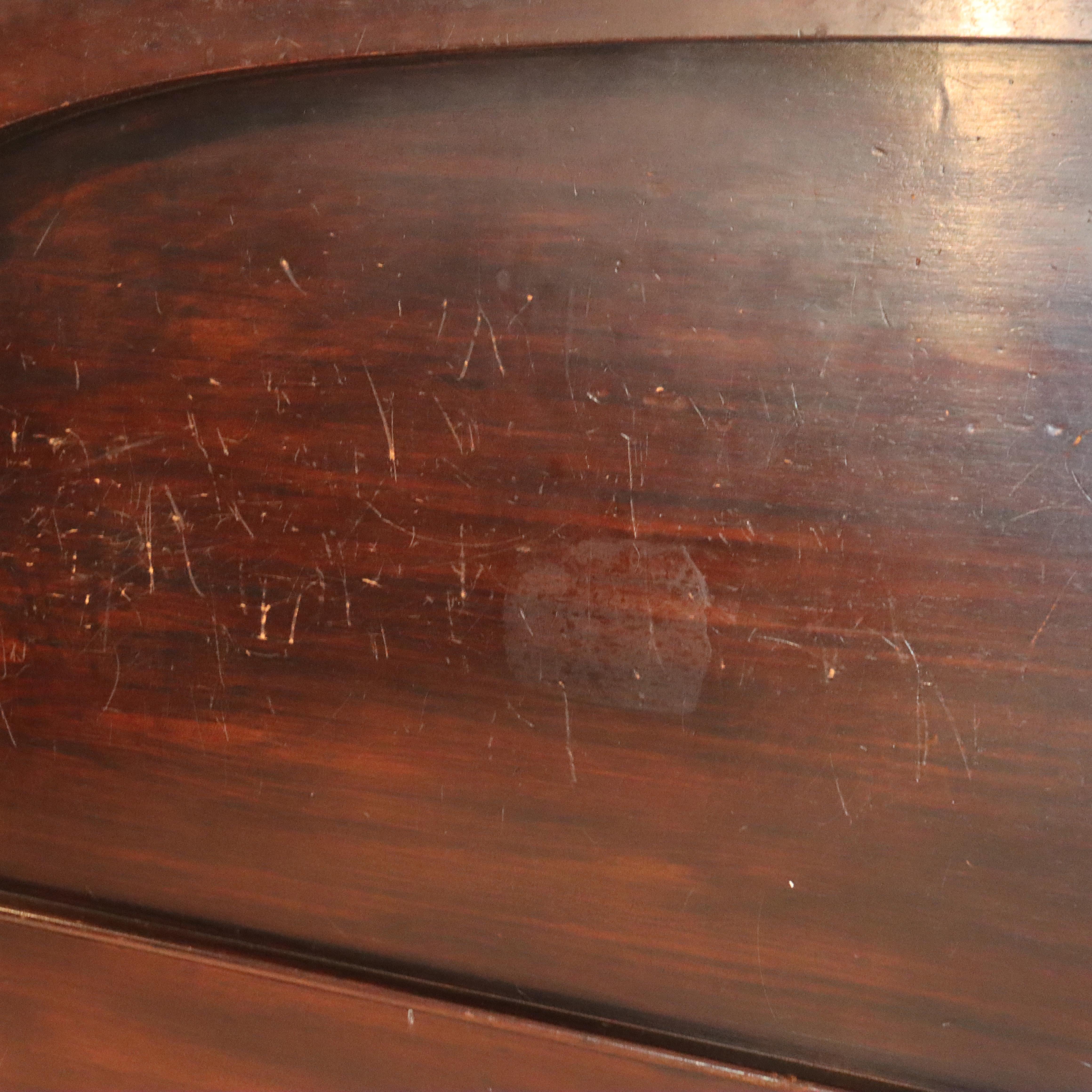 RJ Horner Schule geschnitzt Mahagoni Queen Size Bett Kopf-und Fußteile Circa 1890 im Angebot 6