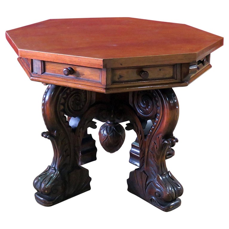 Carved Walnut R J Horner Style Rent Or Center Table For Sale At