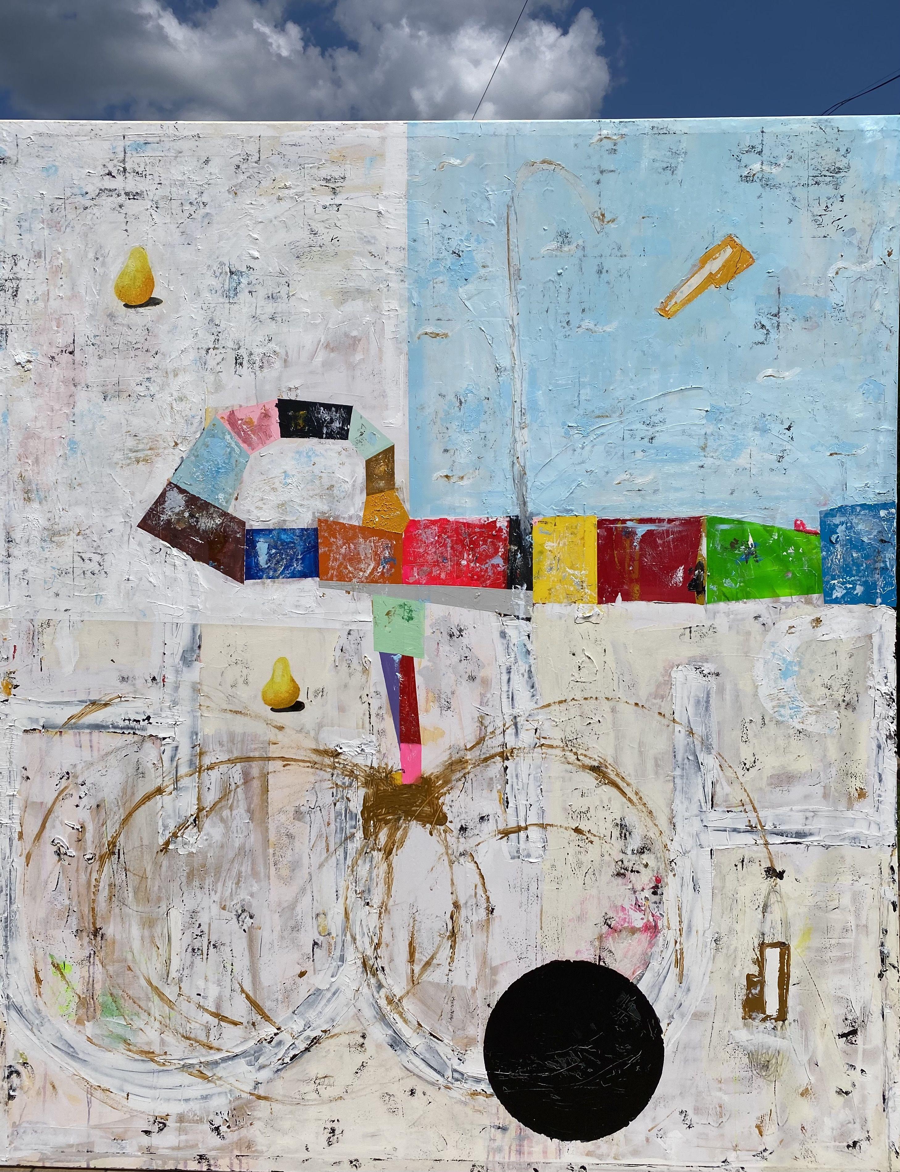 Polvo de Ciudad de México y otras historias breves 131, Pintura, Óleo sobre lienzo - Painting Abstracto de RK POLAK