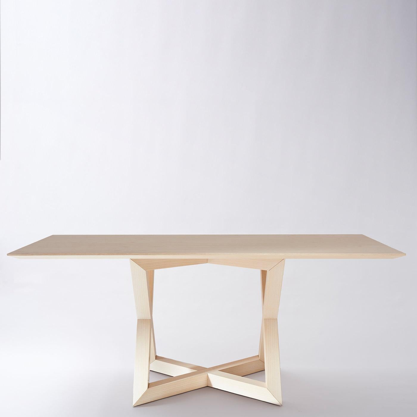 Italian RK Wooden Dining Table by Antonio Saporito For Sale