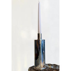 RL 02 Maxi Candleholder in Silver-Plated Polished Brass by CASPAL