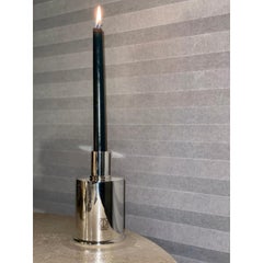 RL 02 Mini Candleholder in Silver-Plated Polished Brass by CASPAL