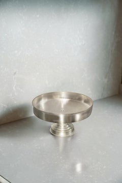 RL 04 Centerpiece & Cake Stand in Silver Plated Brushed Brass by CASPAL