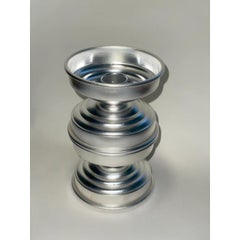 RL 05 Maxi Candleholder in Silver Plated Brushed Brass by CASPAL