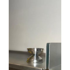 RL 05 Mini Candleholder in Silver Plated Brushed Brass by CASPAL