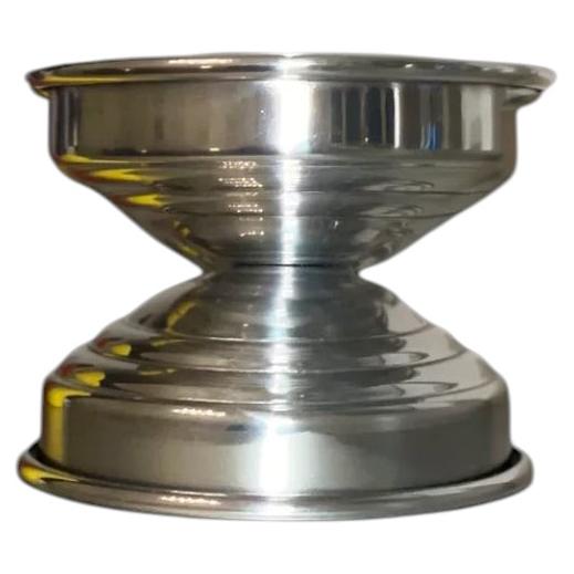 Mini-bougeoir RL 05 en laiton brossé plaqué argent, par CASPAL en vente