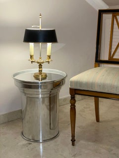 RL 06 Round Side Table in Mirror-Polished Aluminum by CASPAL