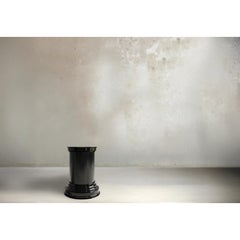 RL 07 Round Side Table in Licorice Glossy Varnished Aluminum by CASPAL