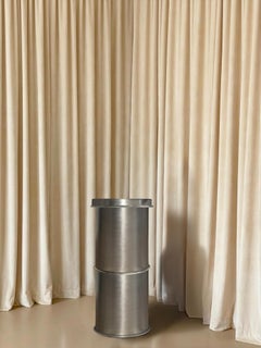 RL 08 Cylindrical Pedestal in Brushed Aluminum by CASPAL