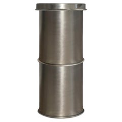 RL 08 Cylindrical Pedestal in Brushed Aluminum by CASPAL