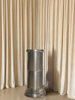 RL 09 Cylindrical Pedestal in Brushed Aluminum by CASPAL