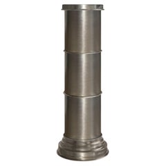 RL 10 Cylindrical Pedestal in Brushed Aluminum by CASPAL