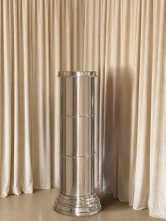 RL 10 Cylindrical Pedestal in Polished Aluminum by CASPAL