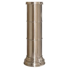RL 10 Cylindrical Pedestal in Polished Aluminum by CASPAL