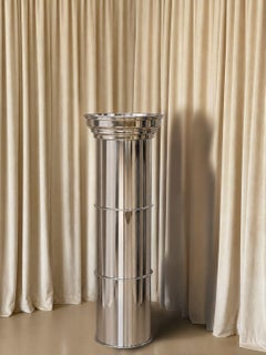 RL 11 Cylindrical Pedestal in Polished Aluminum by CASPAL