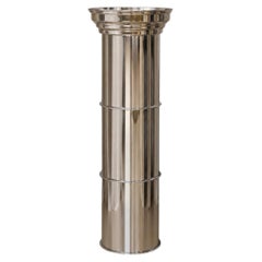 RL 11 Cylindrical Pedestal in Polished Aluminum by CASPAL