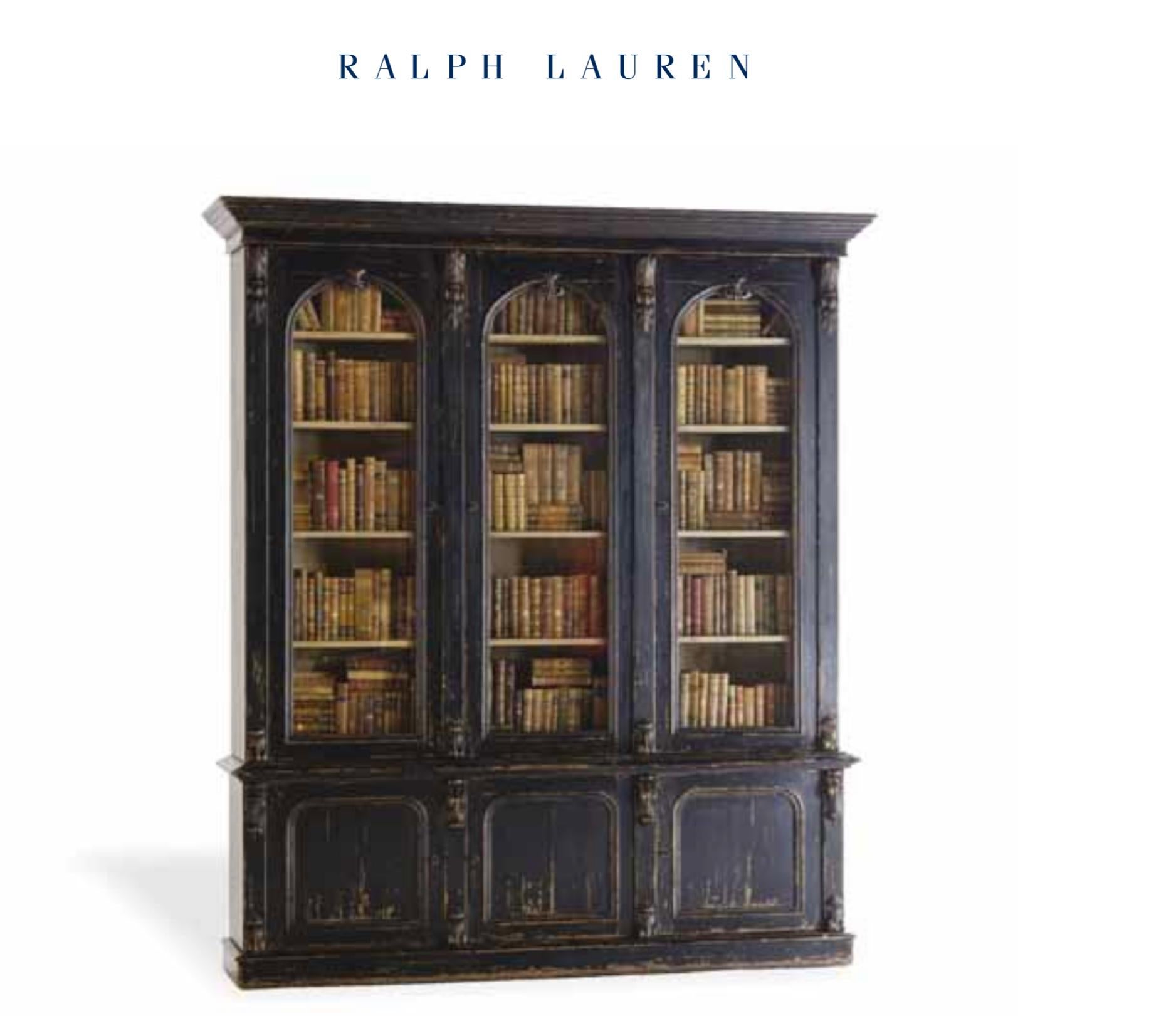 Unknown Ebonized Walnut Bookcase Cabinet Victorian Renaissance Revival RL Van Thiel & Co