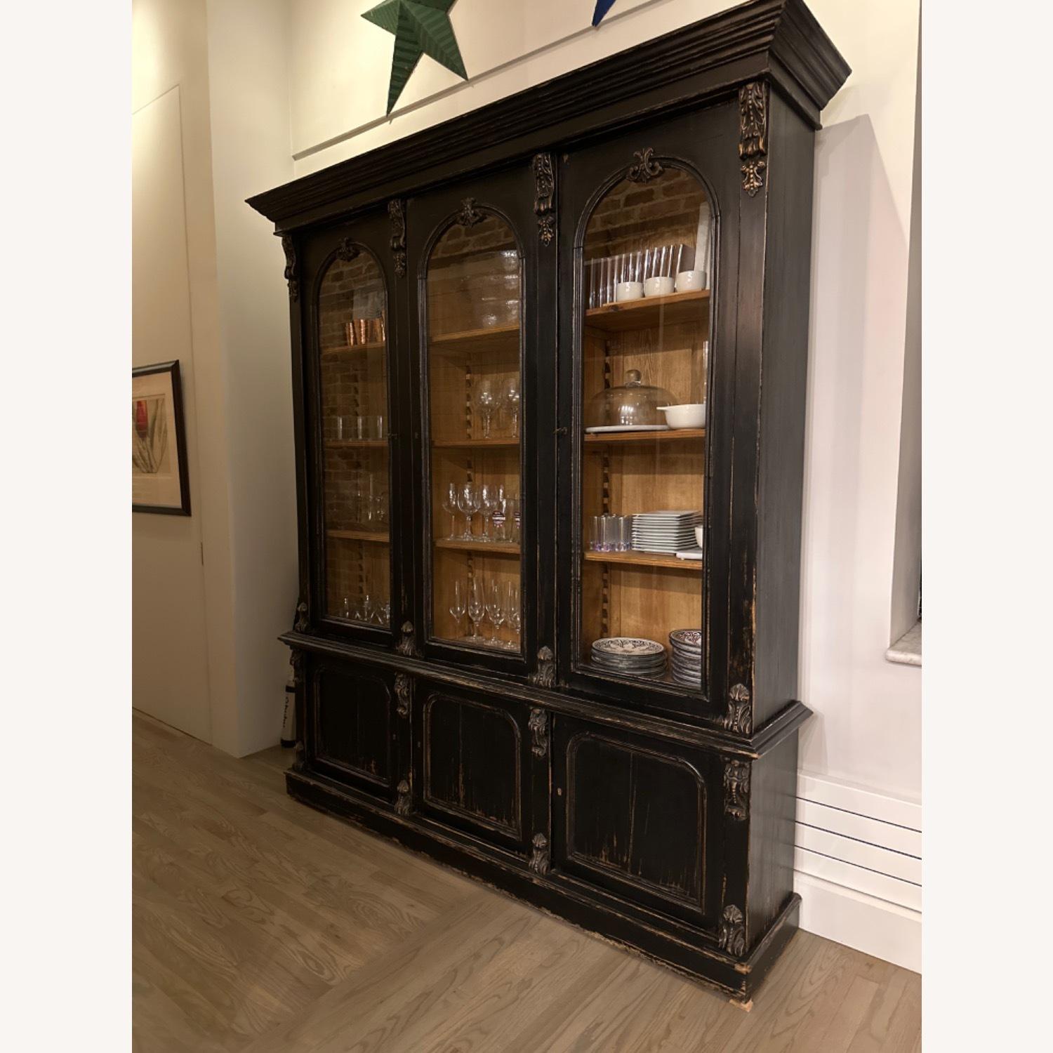 Ebonized Walnut Bookcase Cabinet Victorian Renaissance Revival RL Van Thiel & Co 2