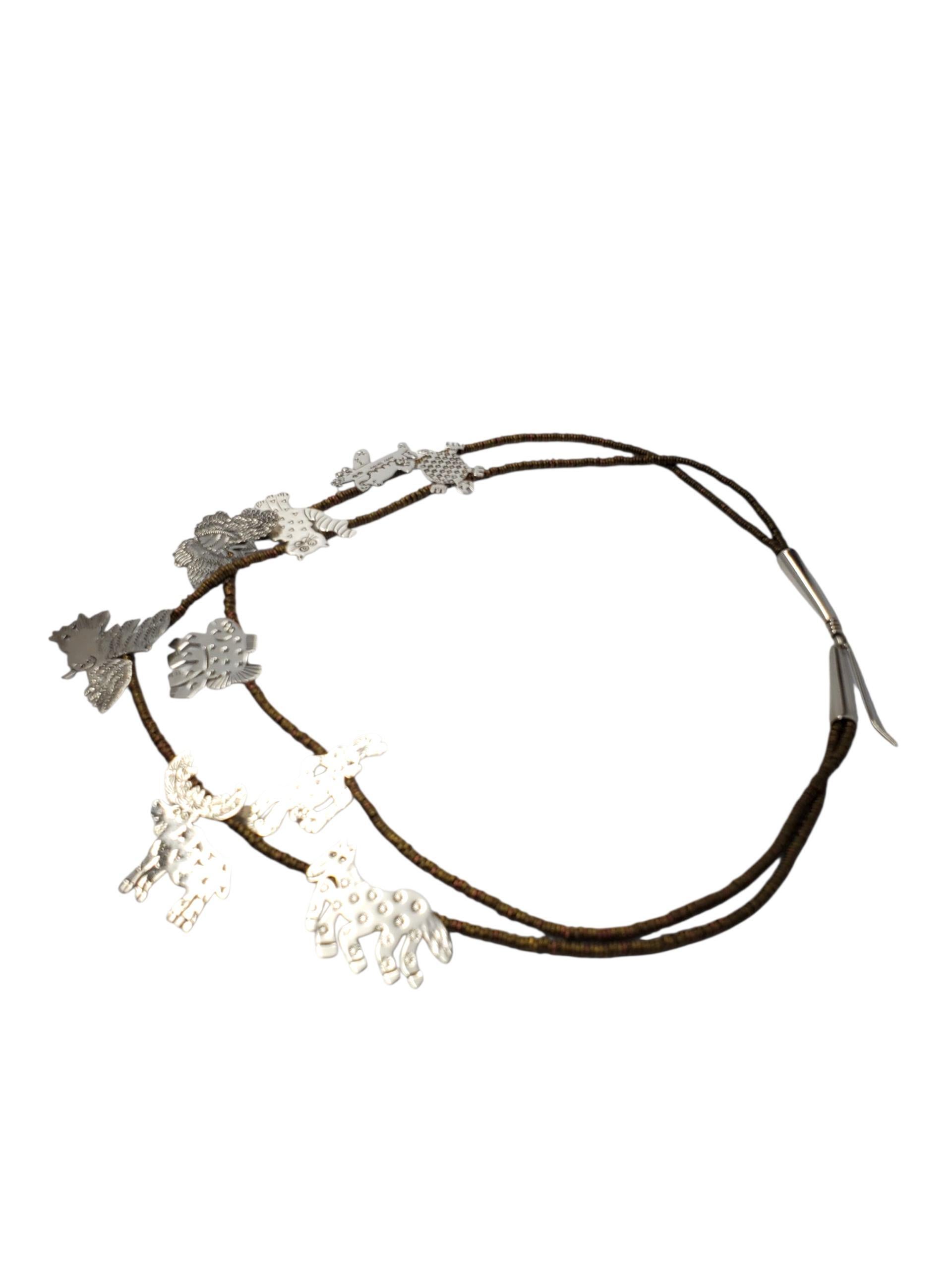 Collana con ciondolo con perline con animali e uccelli #22732 di RLA Sterling Silver In condizioni buone in vendita a Washington Depot, CT