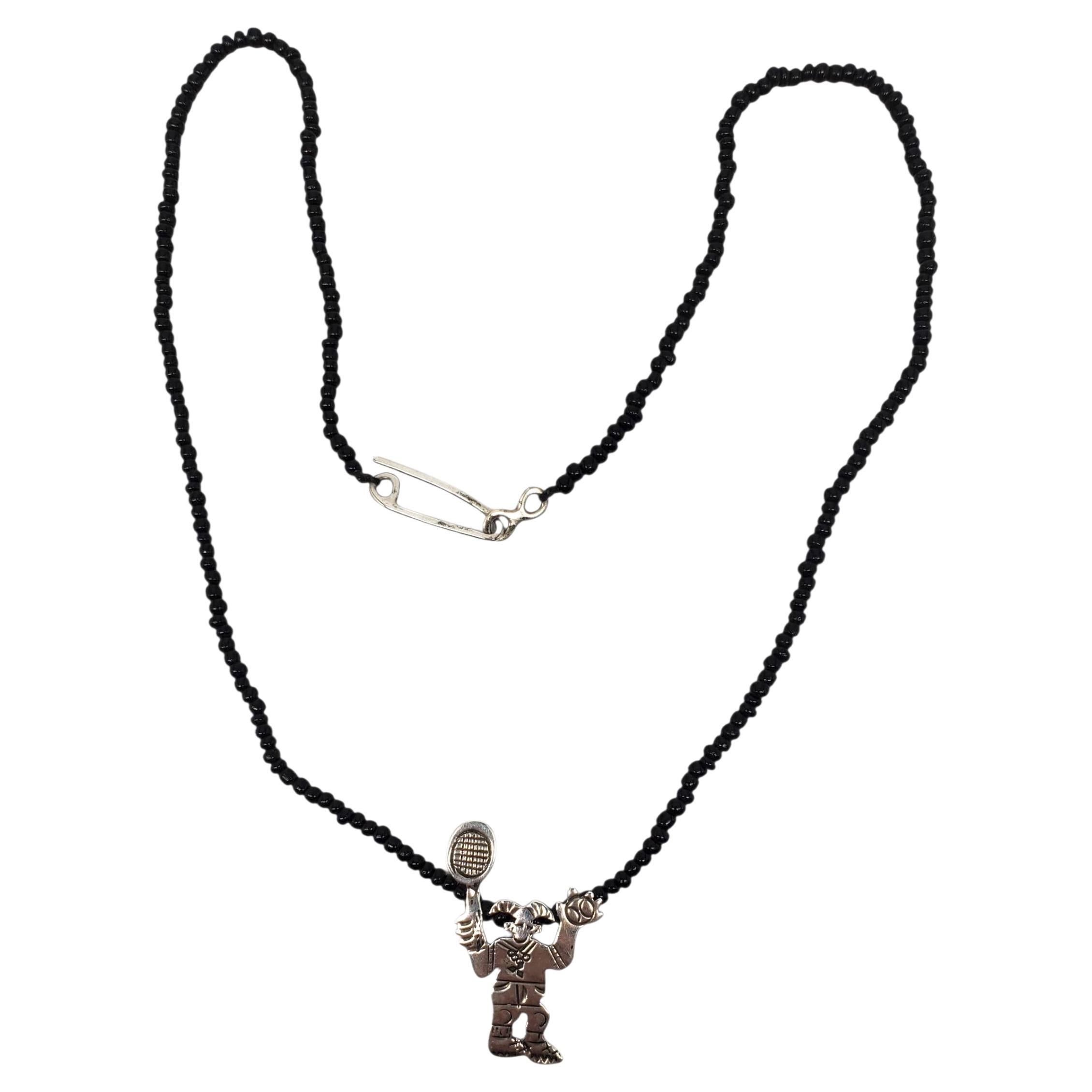 RLA Sterling Silver Native American Tennis Pendant Necklace #22660
