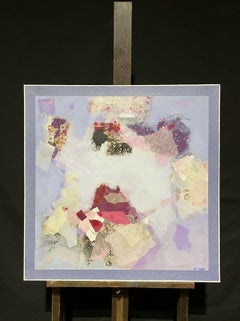 LARGE FRENCH CONTEMPORARY ABSTRACT CUBIST PAINTING - RENE LEROY