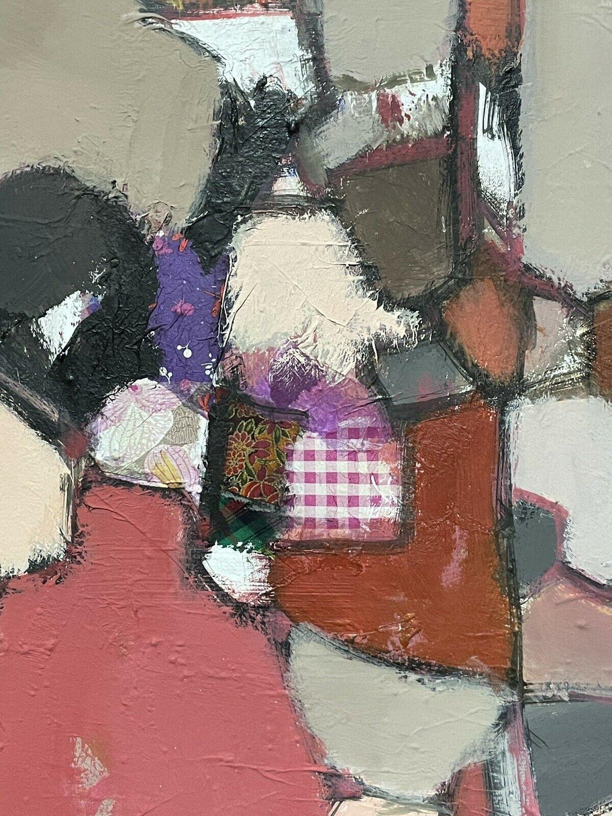 LEROY - französischer konzeptioneller kubistischer KÜNSTLER, DER MIT KOLLEKTION KÜNSTLER (Abstrakt), Painting, von R.Leroy