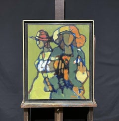 RENE LEROY (geb. 1932), signierte französische kubistische Kleiderbügel-Figuren, konzipiert