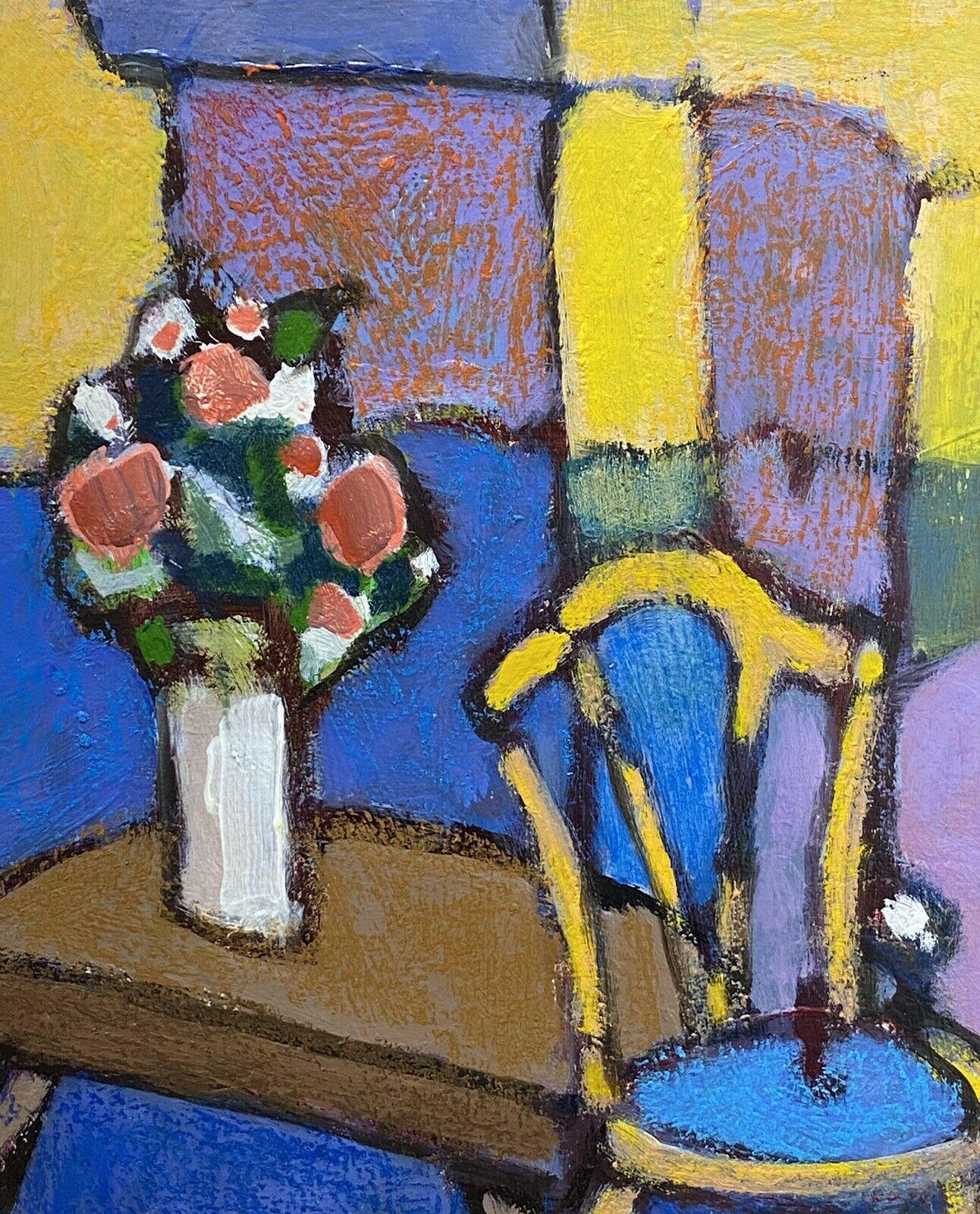 R.Leroy Still-Life Painting - RENE LEROY - FRENCH CONTEMPORARY MODERNIST OIL PAINTING - STILL LIFE INTERIOR