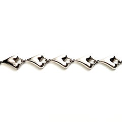 RLM Studio Robert Lee Morris Sterling Silver Heart Link Bracelet