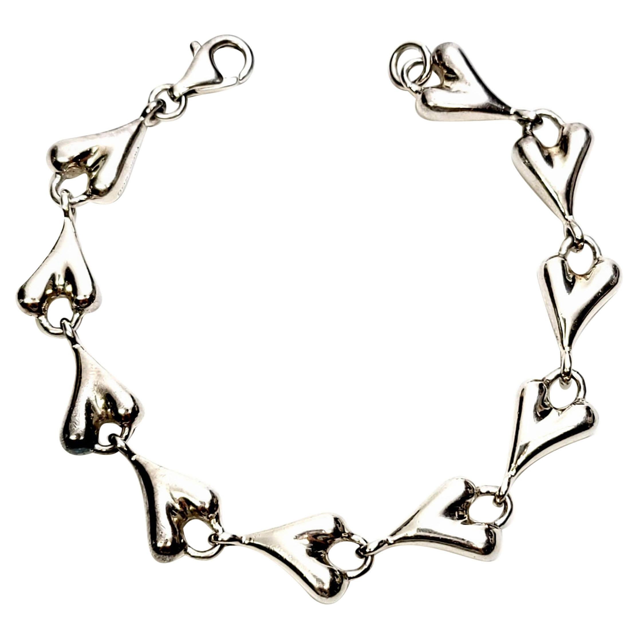 RLM Studio Robert Lee Morris Sterling Silver Heart Link Bracelet