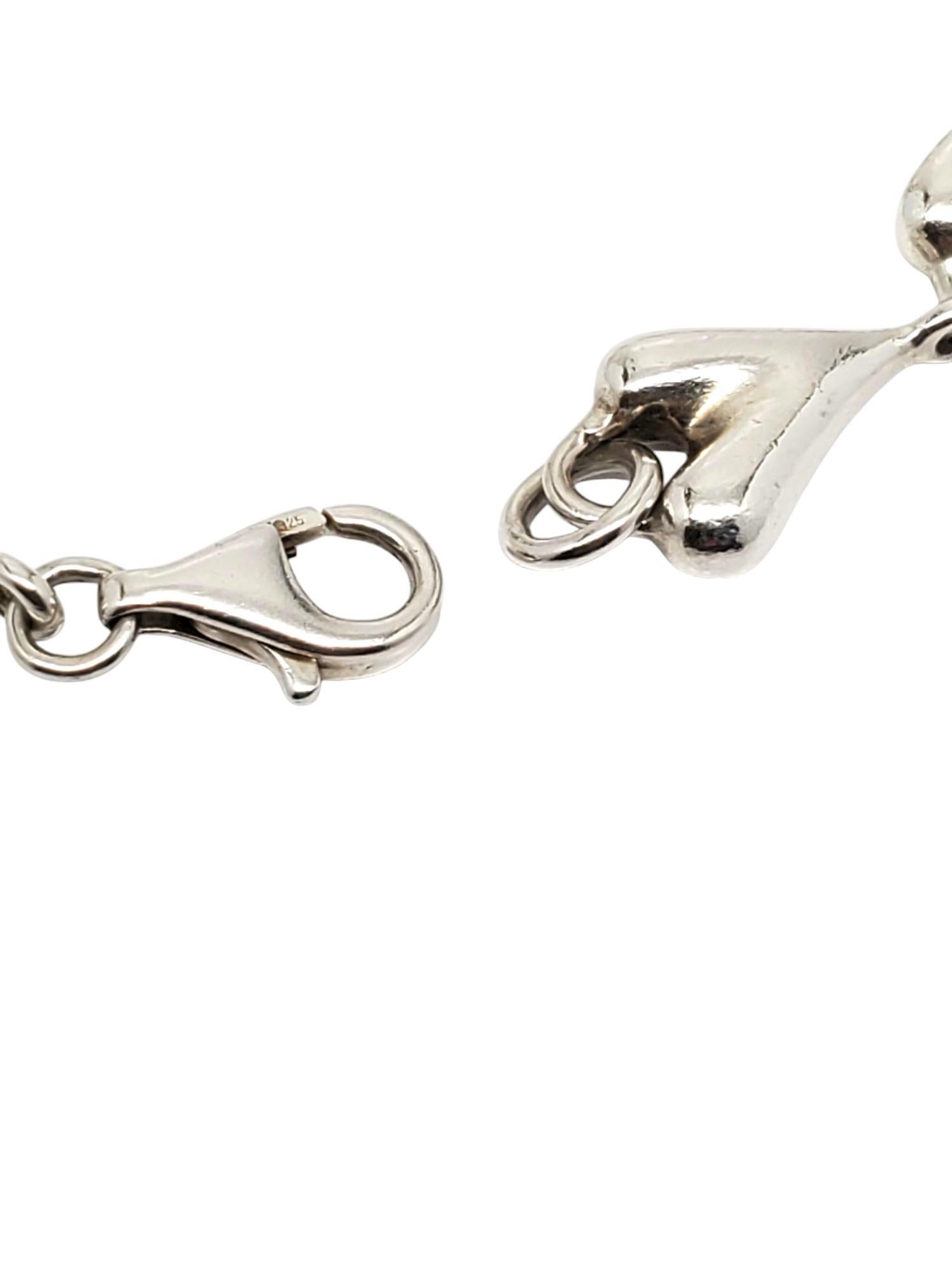 Bracciale A Link con cuore in argento Sterling #21030 di RLM Studio in vendita 1
